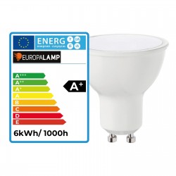 20 Spots encastrable orientable Alu Brossé avec GU10 6W Dimmable Blanc Froid 6000K