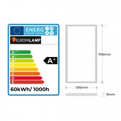 Dalle LED 60W 120X60cm Blanc Froid 6000k Epistar Haute Luminosité