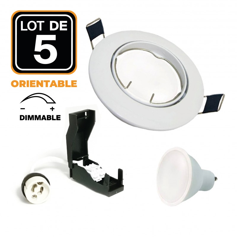 Conjunto de 10 bulbos de LED GU10 5W blanco neutro