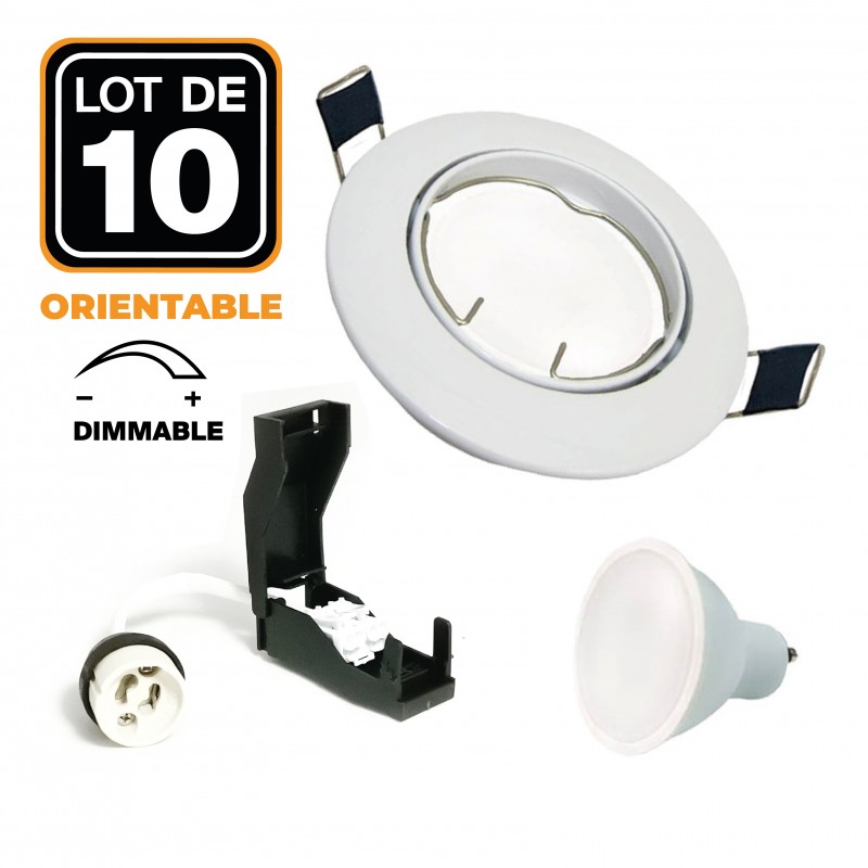 Conjunto de 10 bulbos de LED GU10 5W blanco neutro