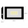 2 Projecteurs LED 50W Ipad Blanc chaud 2700K Haute Luminosité
