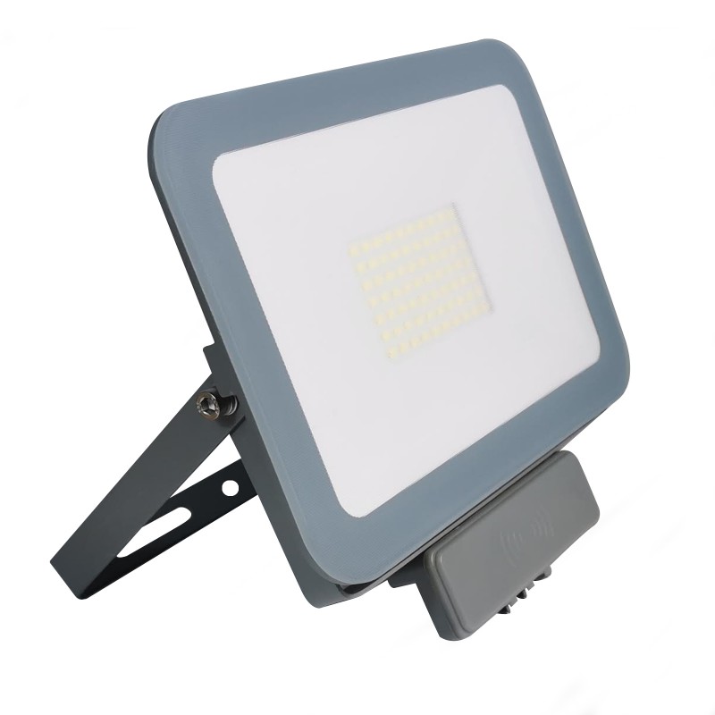 30W de proyector led con sensor de movimiento y sensor crepuscular Luz Fria