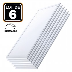 6 Dalles LED 40W 120x30 DIMMABLE Blanc Foid 6000k