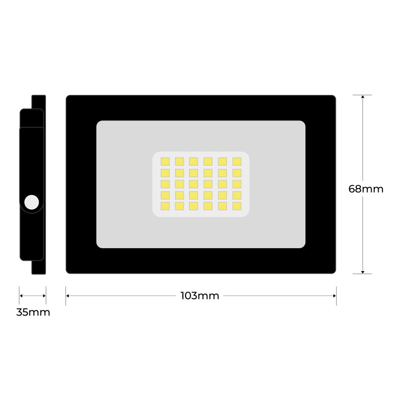 Lote de 10 Foco Led 10W Black Ipad 6000k