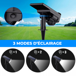 PROJECTEUR SOLAIRE DÉTECTEUR CREPUSCULAIRE 26 PCS LED