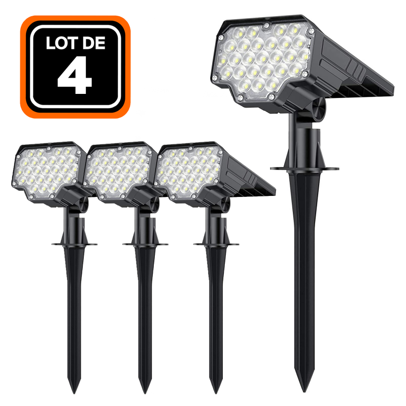 PROJECTEUR SOLAIRE DÉTECTEUR CREPUSCULAIRE 26 PCS LED