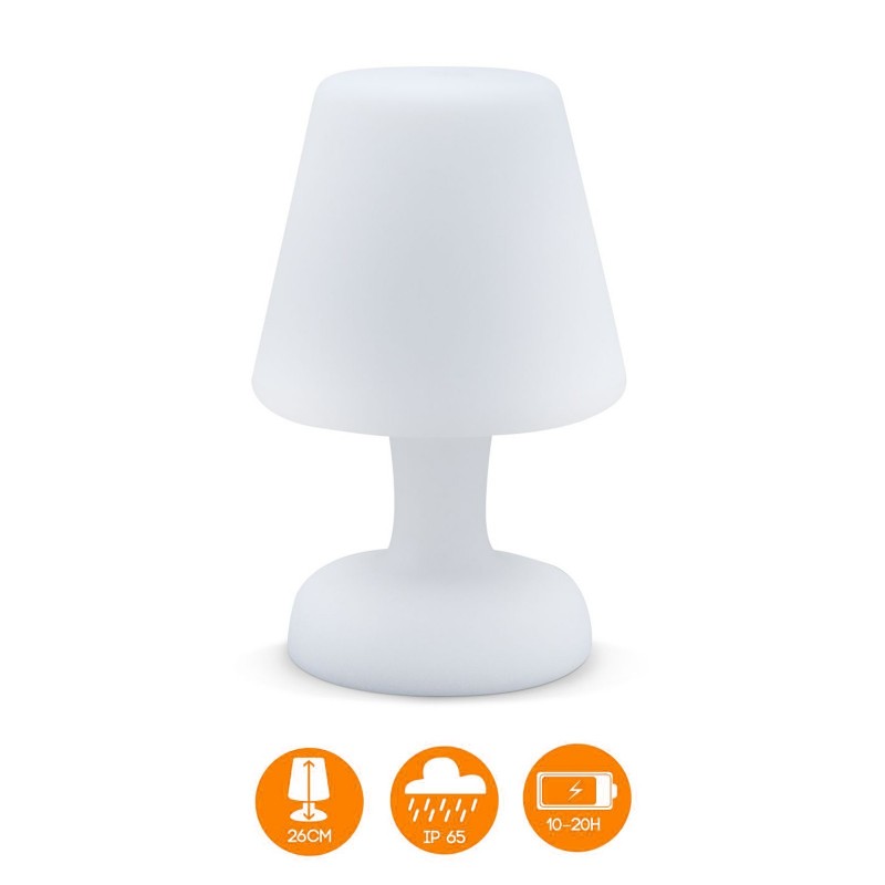 Lampe de table LED Multicolore 26cm, luminaire extérieur résistant à l'eau, recharge solaire