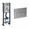 Pack Complet WC Suspendu Bati Autoportant + Cuvette + Plaque Chromé modele CHRONO  