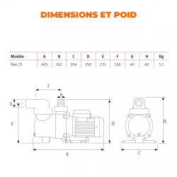 NOX 25 6M ESPA POMPES PISCINES
