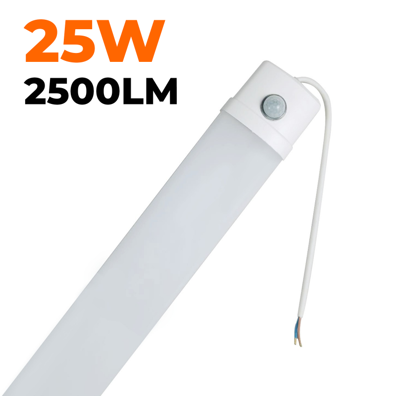 RÉGLETTE 40W 60CM DÉTECTEUR DE MOUVEMENT ÉTANCHE BLANC FROID 6500K