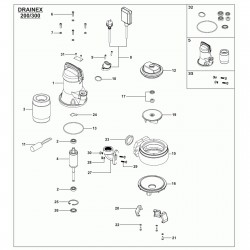 ESPA Pompe submersible de drainage pour eaux usées DRAINEX 201 - 24.000L/h - 13,2m max.