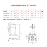 ESPA Pompe submersible de drainage pour eaux usées DRAINEX 201 - 24.000L/h - 13,2m max.