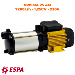 ESPA Pompe centrifuge multi-étage horizontale pour l'approvisionnement en eau PRISMA 25 4M - 7.200L/h - 43m max. - 230V