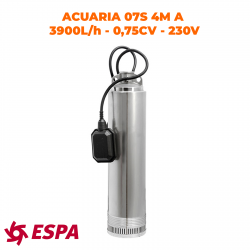 ESPA Pompe à eau submersible pour l'approvisionnement en eau ACUARIA 07S-4M A - 3.900L/h - 47,3m max.