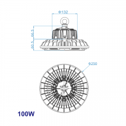 Gamelle industrielle LED 100W Blanc Froid 6000k - Eclairage Industriel