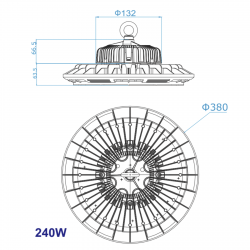 Gamelle industrielle LED 100W SMD Osram Blanc froid 