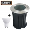 Piso de diapositiva al aire libre LED 3W IP65 80 Ø100 - punto de iluminación del color: cálido blanco 3000 K 