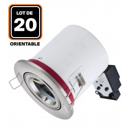 Support Spot Orientable BBC Blanc avec Douille GU10