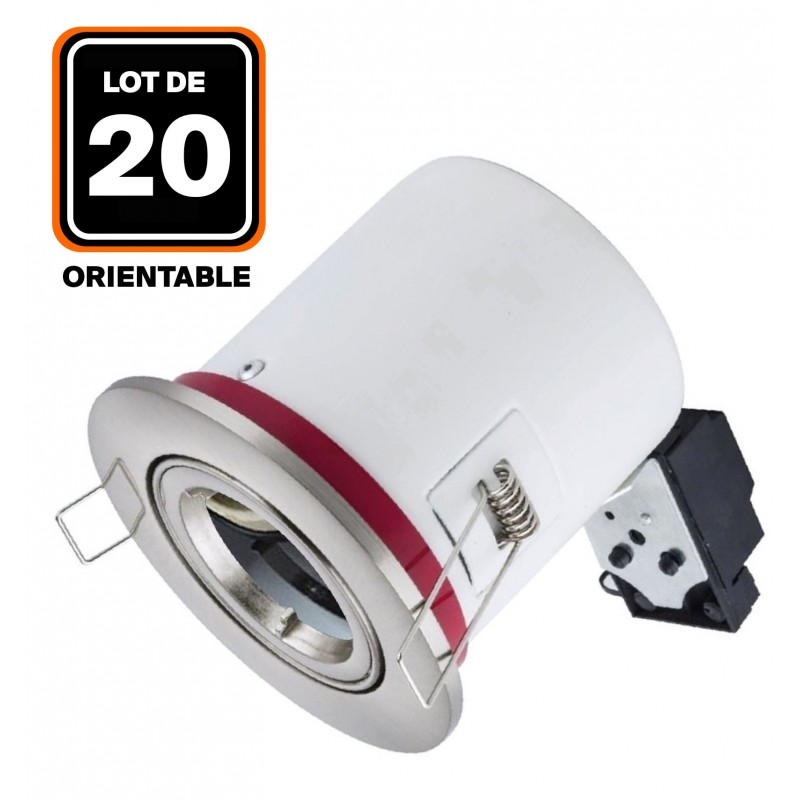 Support Spot Orientable BBC Blanc avec Douille GU10