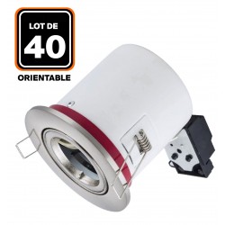 Support Spot Orientable BBC Blanc avec Douille GU10