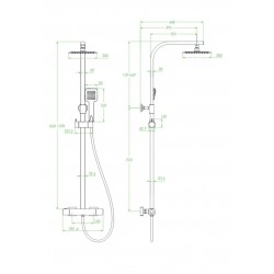 Colonne de Douche Thermostatique Coribi modele 4