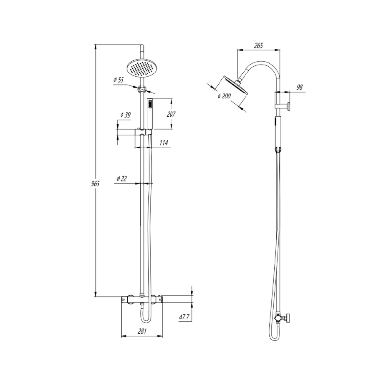 NAVANA Colonne de Douche modele IGUAZU 