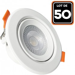 Lot de 50 Spot LED Encastrable Rond 5W - Blanc Chaud 3000K