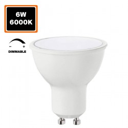 Bombilla LED regulables GU10 6W 6000K blanco frío