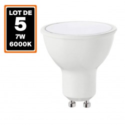 copy of Satz von 10 Glühbirnen GU10 7W EQ. 50W kalt 6000K weiß