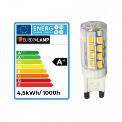 Lot de 5  G9 LED SMD 4.5W blanc froid  6000K