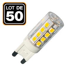 50 Ampoules G9 LED SMD 4.5W blanc froid 6000K Haute Luminosité