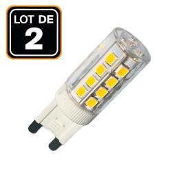 2 Bombillas LED G9 SMD 4.5W blanc froid 6000K