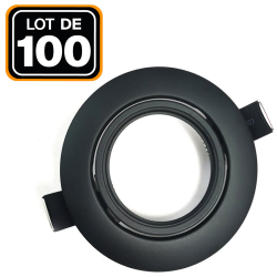 100 Collerette orientable noir matt, Support spot LED...