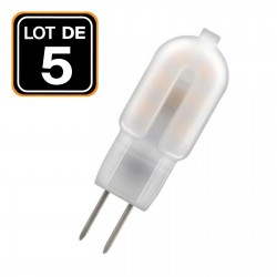5 Ampoules LED G4 4W 12V Blanc Chaud 3000k Haute Luminosité