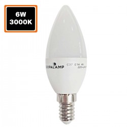 Ampoule LED flamme E14 6W 3000K Haute Luminosité
