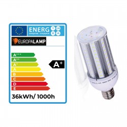 Bombilla de alumbrado público 36W LED E27 de 6000 K 