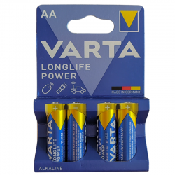 4 Piles alcaline AA Longlife power 1.5V VARTA