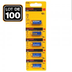 100 Piles 23A Super alkaline 12v Kodak