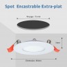 5 Spots LED Encastrables Extra-Plats 3W - Blanc Neutre 4500K