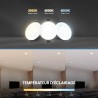 5 Spots Encastrables Orientables BLANC avec Ampoule GU10 LED 7W - Blanc Chaud 3000K