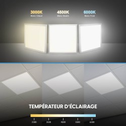 Dalle LED 600x600 - 40W Blanc Froid 6000K