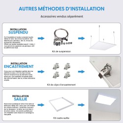 4 Dalles LED PREMIUM 600x600 - Luminosité 4000 lm | Blanc Neutre 4000K