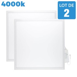 2 Paneles LED 600x600 40W Ultra Slim Blanco neutro 4500K