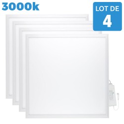 4 Paneles LED 600x600 40W Ultra Slim Blanco cálido 3000K