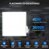 4 Dalles LED 600x600 - 40W Blanc Chaud 3000K