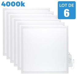 6 Dalles  LED 600x600 - 40W Blanc Neutre 4000K