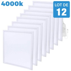 12 Dalles  LED 600x600 - 40W Blanc Neutre 4000K