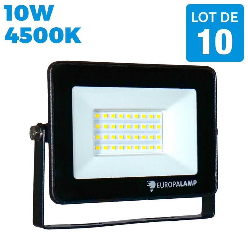 10 Projecteurs LED 10W Black Ipad 4500K