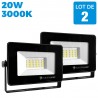 2 Projecteurs LED 20W Black Ipad 3000K