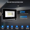 5 Projecteurs LED 20W Black Ipad 3000K